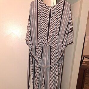 Bloomchic Black & White Geometric Jumpsuit